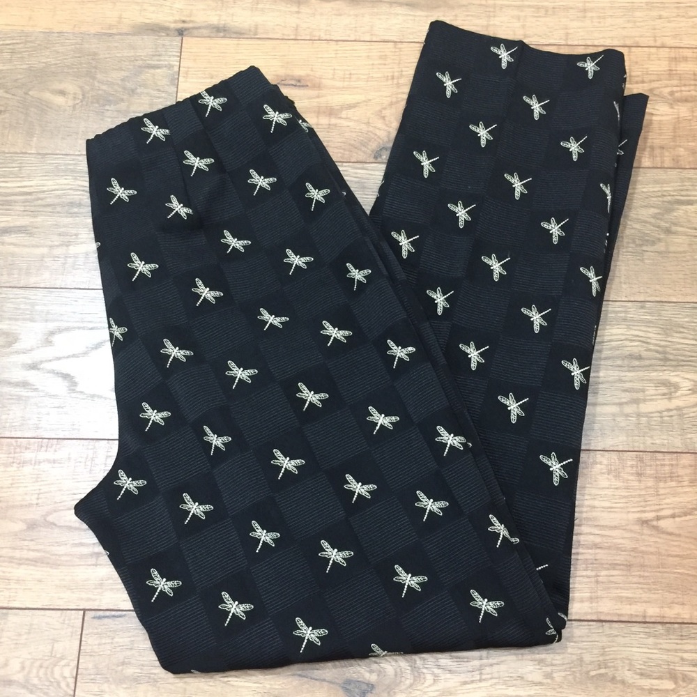 Vintage Talbots Textured Dragonfly Ankle Pants